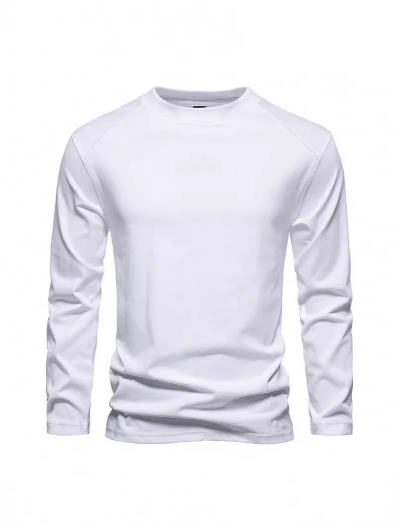 Undershirt Crew Neck - Kaos Lengan Panjang Pria Amerika, Sederhana
