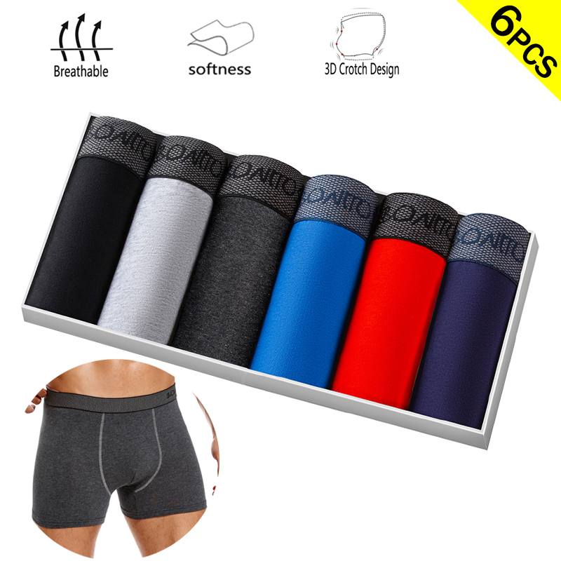 Boxer Shorts Modal - Celana Boxer 6 Buah/Pak Celana Dalam