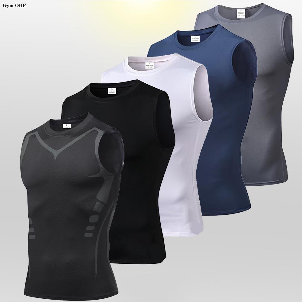 Tank Top Kompresi Pria Rompi O - Sleeveless Undershirt ulasan dan harga